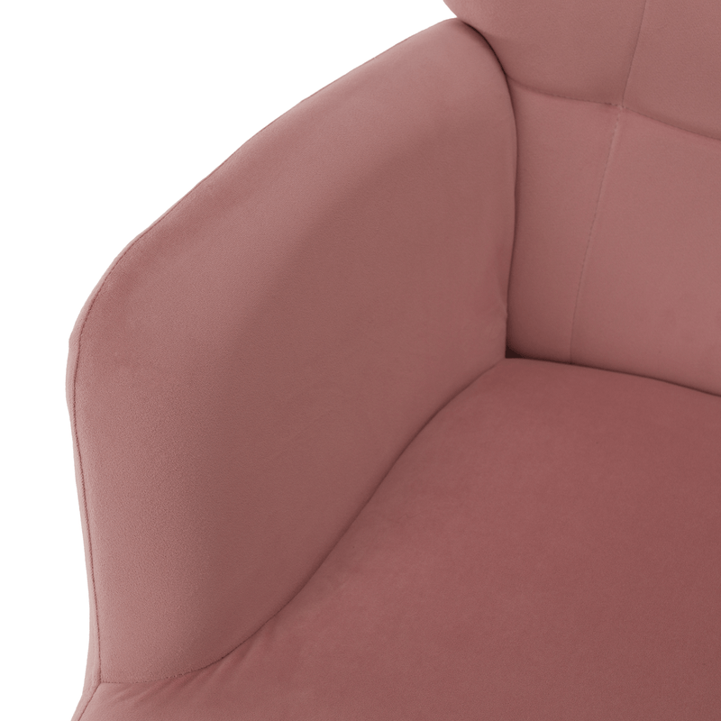 Casa si Gradina - Mobilier - Scaune si fotolii - Fotolii - Fotoliu cu suport pentru picioare, tesatura Velvet roz/stejar, HABEN - Infinity.ro