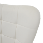 Casa si Gradina - Mobilier - Scaune si fotolii - Fotolii - Fotoliu cu suport pentru picioare, alb Velvet tesatura/negru, HABEN - Infinity.ro