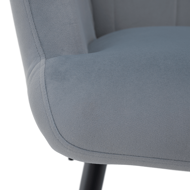 Casa si Gradina - Mobilier - Scaune si fotolii - Fotolii - Fotoliu cu suport pentru picioare, tesatura Velvet gri/negru, HABEN - Infinity.ro