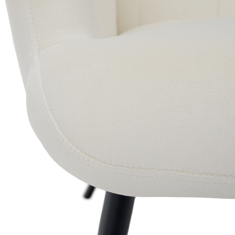 Casa si Gradina - Mobilier - Scaune si fotolii - Fotolii - Fotoliu cu suport pentru picioare, alb Velvet tesatura/negru, HABEN - Infinity.ro