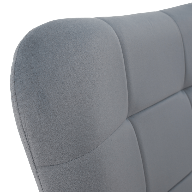 Casa si Gradina - Mobilier - Scaune si fotolii - Fotolii - Fotoliu cu suport pentru picioare, tesatura Velvet gri/negru, HABEN - Infinity.ro