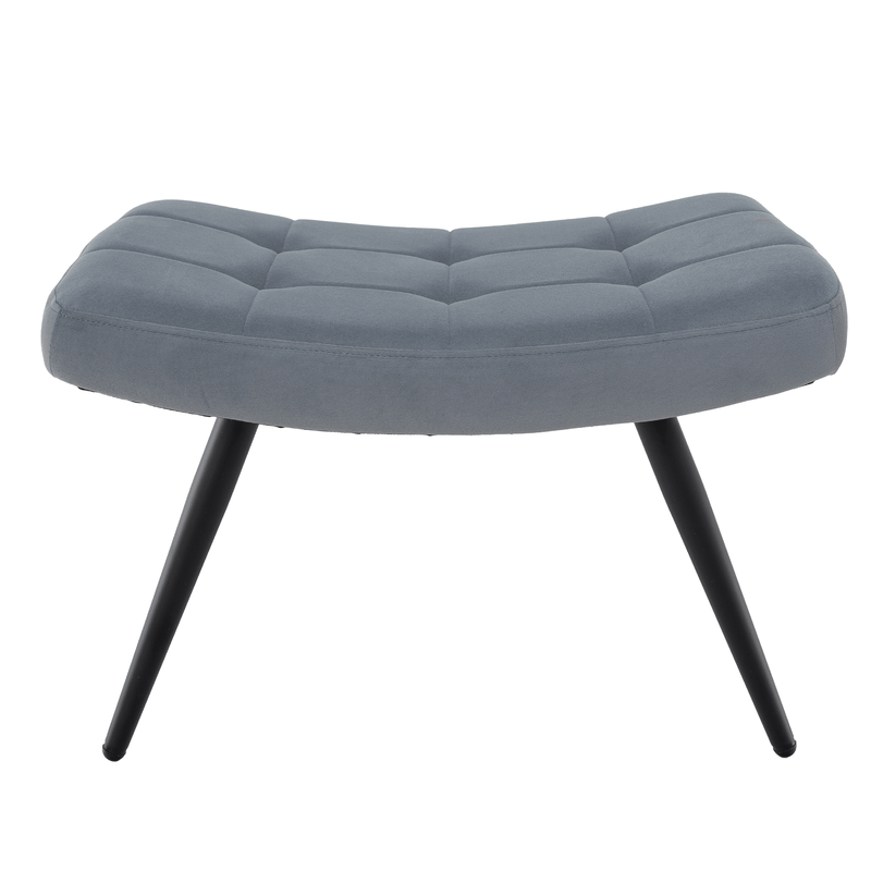 Casa si Gradina - Mobilier - Scaune si fotolii - Fotolii - Fotoliu cu suport pentru picioare, tesatura Velvet gri/negru, HABEN - Infinity.ro
