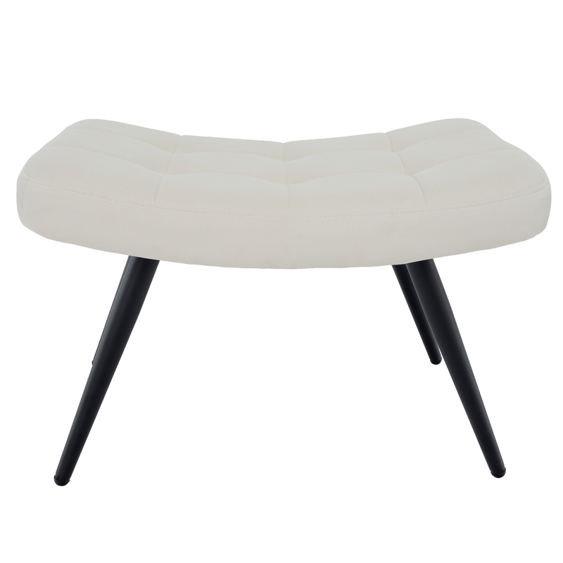 Casa si Gradina - Mobilier - Scaune si fotolii - Fotolii - Fotoliu cu suport pentru picioare, alb Velvet tesatura/negru, HABEN - Infinity.ro