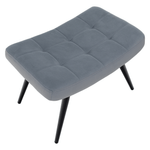 Casa si Gradina - Mobilier - Scaune si fotolii - Fotolii - Fotoliu cu suport pentru picioare, tesatura Velvet gri/negru, HABEN - Infinity.ro