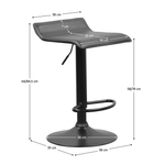 Casa si Gradina - Mobilier - Scaune si fotolii - Scaune - Scaun de bar, piele ecologica neagra, BAILI - Infinity.ro