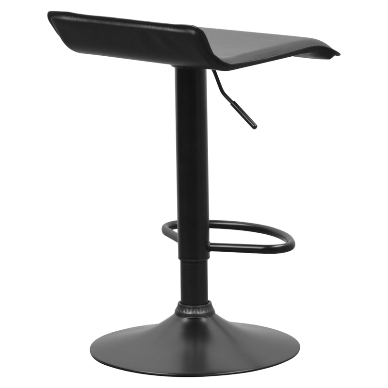 Casa si Gradina - Mobilier - Scaune si fotolii - Scaune - Scaun de bar, piele ecologica neagra, BAILI - Infinity.ro