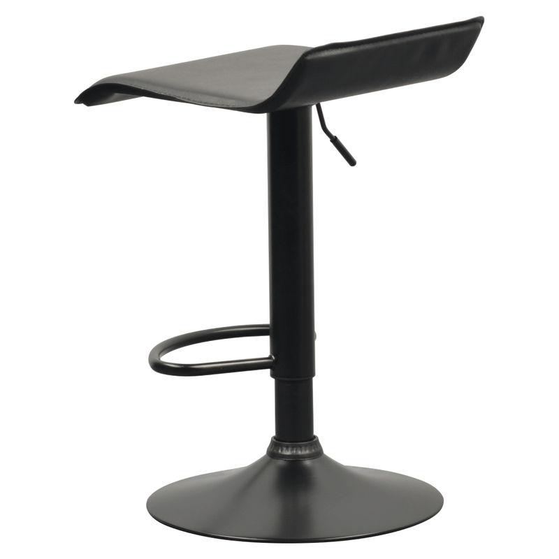 Casa si Gradina - Mobilier - Scaune si fotolii - Scaune - Scaun de bar, piele ecologica neagra, BAILI - Infinity.ro