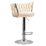 Casa si Gradina - Mobilier - Scaune si fotolii - Scaune - Scaun de bar de design, bej tesatura Velvet/crom, BRIN - Infinity.ro