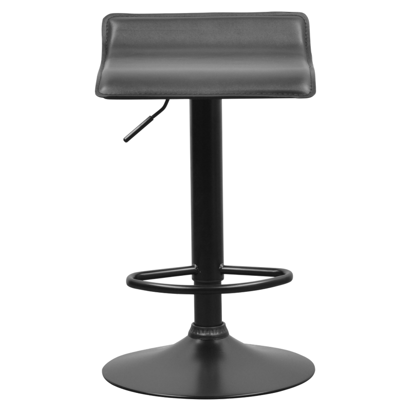 Casa si Gradina - Mobilier - Scaune si fotolii - Scaune - Scaun de bar, piele ecologica neagra, BAILI - Infinity.ro