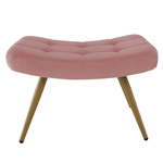 Casa si Gradina - Mobilier - Scaune si fotolii - Fotolii - Fotoliu cu suport pentru picioare, tesatura Velvet roz/stejar, HABEN - Infinity.ro