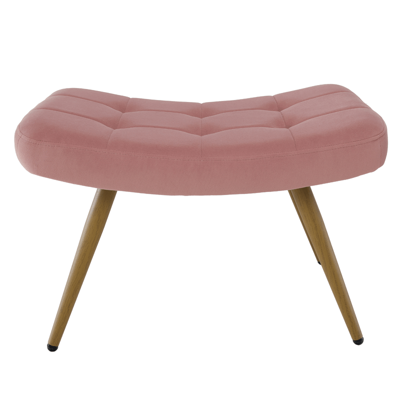 Casa si Gradina - Mobilier - Scaune si fotolii - Fotolii - Fotoliu cu suport pentru picioare, tesatura Velvet roz/stejar, HABEN - Infinity.ro