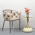 Casa si Gradina - Mobilier - Scaune si fotolii - Scaune - Fotoliu pentru sufragerie, tesatura gri maronie Taupe Velvet/neagra, DOROTA - Infinity.ro