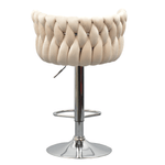 Casa si Gradina - Mobilier - Scaune si fotolii - Scaune - Scaun de bar de design, bej tesatura Velvet/crom, BRIN - Infinity.ro
