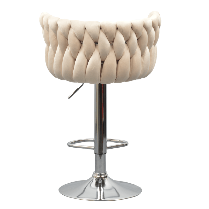 Casa si Gradina - Mobilier - Scaune si fotolii - Scaune - Scaun de bar de design, bej tesatura Velvet/crom, BRIN - Infinity.ro