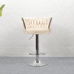 Casa si Gradina - Mobilier - Scaune si fotolii - Scaune - Scaun de bar de design, bej tesatura Velvet/crom, BRIN - Infinity.ro
