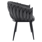 Casa si Gradina - Mobilier - Scaune si fotolii - Scaune - Scaun de bucatarie, gri inchis tesatura velvet/negru, BLER - Infinity.ro