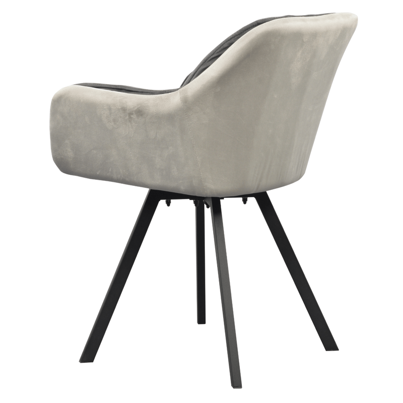 Casa si Gradina - Mobilier - Scaune si fotolii - Scaune - Fotoliu pentru sufragerie pivotant, tesatura Velvet gri, FLER - Infinity.ro