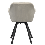 Casa si Gradina - Mobilier - Scaune si fotolii - Scaune - Fotoliu pentru sufragerie pivotant, tesatura Velvet gri, FLER - Infinity.ro