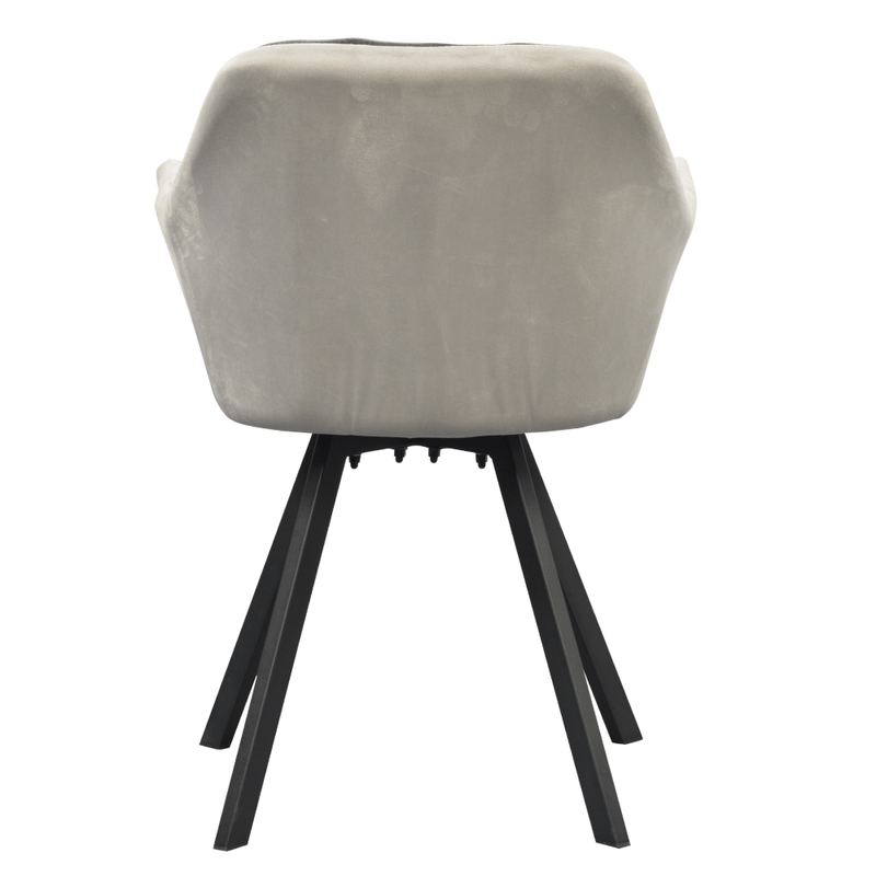 Casa si Gradina - Mobilier - Scaune si fotolii - Scaune - Fotoliu pentru sufragerie pivotant, tesatura Velvet gri, FLER - Infinity.ro