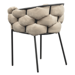Casa si Gradina - Mobilier - Scaune si fotolii - Scaune - Fotoliu pentru sufragerie, tesatura gri maronie Taupe Velvet/neagra, DOROTA - Infinity.ro