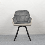 Casa si Gradina - Mobilier - Scaune si fotolii - Scaune - Fotoliu pentru sufragerie pivotant, tesatura Velvet gri, FLER - Infinity.ro