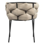 Casa si Gradina - Mobilier - Scaune si fotolii - Scaune - Fotoliu pentru sufragerie, tesatura gri maronie Taupe Velvet/neagra, DOROTA - Infinity.ro