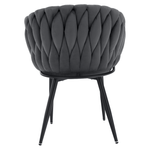 Casa si Gradina - Mobilier - Scaune si fotolii - Scaune - Scaun de bucatarie, gri inchis tesatura velvet/negru, BLER - Infinity.ro