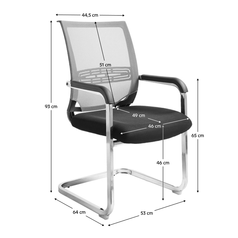 Casa si Gradina - Mobilier - Scaune si fotolii - Scaune - Scaun de conferinte, negru/gri, FAJE - Infinity.ro