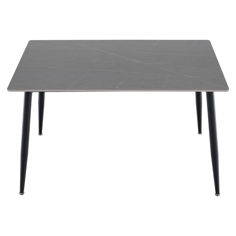 Casa si Gradina - Mobilier - Mese si birouri - Mese bucatarie si dining - Masa de sufragerie, gri marmura/neagra, 121x71 cm, FLORENC TIP 1 - Infinity.ro