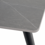 Casa si Gradina - Mobilier - Mese si birouri - Mese bucatarie si dining - Masa de sufragerie, gri marmura/neagra, 121x71 cm, FLORENC TIP 1 - Infinity.ro