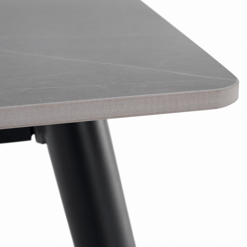 Casa si Gradina - Mobilier - Mese si birouri - Mese bucatarie si dining - Masa de sufragerie, gri marmura/neagra, 121x71 cm, FLORENC TIP 1 - Infinity.ro