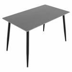 Casa si Gradina - Mobilier - Mese si birouri - Mese bucatarie si dining - Masa de sufragerie, gri marmura/neagra, 121x71 cm, FLORENC TIP 1 - Infinity.ro