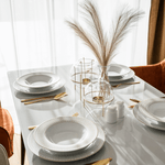 Casa si Gradina - Mobilier - Mese si birouri - Mese bucatarie si dining - Masa de sufragerie, marmura alba/neagra, 121x71 cm, FLORENC TIP 1 - Infinity.ro