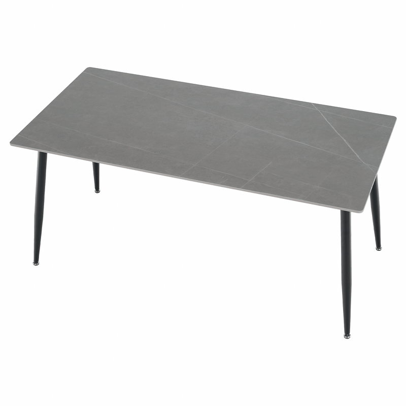 Casa si Gradina - Mobilier - Mese si birouri - Mese bucatarie si dining - Masa de sufragerie, marmura gri/neagra, 160x80 cm, FLORENC TIP 2 - Infinity.ro