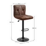 Casa si Gradina - Mobilier - Scaune si fotolii - Scaune - Scaun de bar, piele ecologica maro/negru, SELEST - Infinity.ro