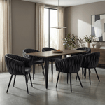 Casa si Gradina - Mobilier - Scaune si fotolii - Scaune - Scaun de bucatarie, gri inchis tesatura velvet/negru, BLER - Infinity.ro