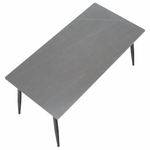 Casa si Gradina - Mobilier - Mese si birouri - Mese bucatarie si dining - Masa de sufragerie, marmura gri/neagra, 160x80 cm, FLORENC TIP 2 - Infinity.ro