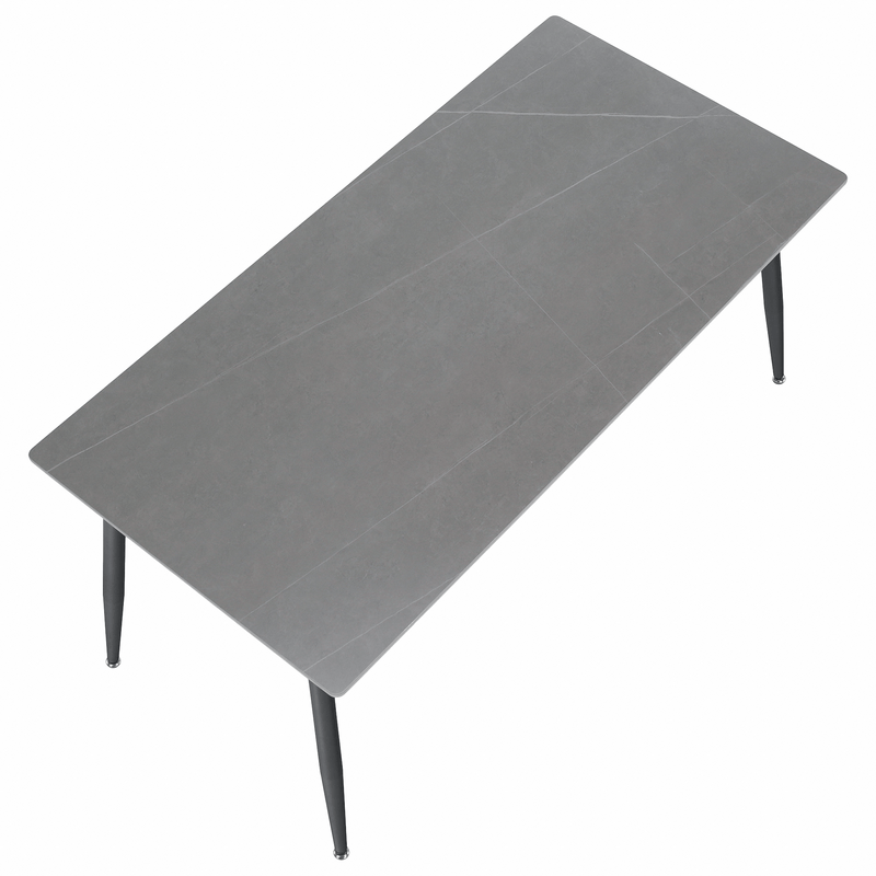 Casa si Gradina - Mobilier - Mese si birouri - Mese bucatarie si dining - Masa de sufragerie, marmura gri/neagra, 160x80 cm, FLORENC TIP 2 - Infinity.ro