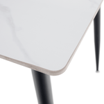 Casa si Gradina - Mobilier - Mese si birouri - Mese bucatarie si dining - Masa de sufragerie, marmura alba/neagra, 121x71 cm, FLORENC TIP 1 - Infinity.ro