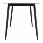 Casa si Gradina - Mobilier - Mese si birouri - Mese bucatarie si dining - Masa de sufragerie, gri marmura/neagra, 121x71 cm, FLORENC TIP 1 - Infinity.ro