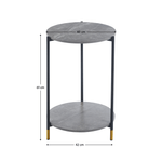Casa si Gradina - Mobilier - Mese si birouri - Masute de cafea - Masuta de cafea, marmura gri/negru, GAJAR - Infinity.ro