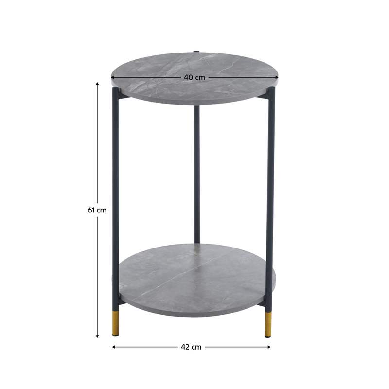 Casa si Gradina - Mobilier - Mese si birouri - Masute de cafea - Masuta de cafea, marmura gri/negru, GAJAR - Infinity.ro