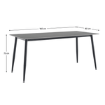 Casa si Gradina - Mobilier - Mese si birouri - Mese bucatarie si dining - Masa de sufragerie, marmura gri/neagra, 160x80 cm, FLORENC TIP 2 - Infinity.ro