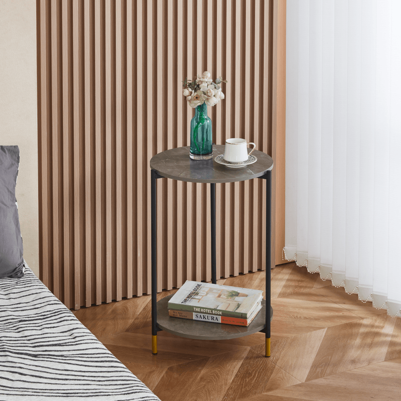 Casa si Gradina - Mobilier - Mese si birouri - Masute de cafea - Masuta de cafea, marmura gri/negru, GAJAR - Infinity.ro