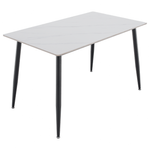 Casa si Gradina - Mobilier - Mese si birouri - Mese bucatarie si dining - Masa de sufragerie, marmura alba/neagra, 121x71 cm, FLORENC TIP 1 - Infinity.ro