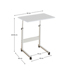 Casa si Gradina - Mobilier - Mobilier copii - Mobilier camera copiilor - Reglabil masa PC cu roti, alba, JUSTUS - Infinity.ro