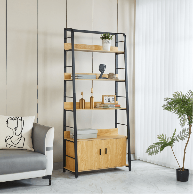 Casa si Gradina - Mobilier - Biblioteci si rafturi - Etajere - Raft, stejar inchis/negru, CHARITON - Infinity.ro