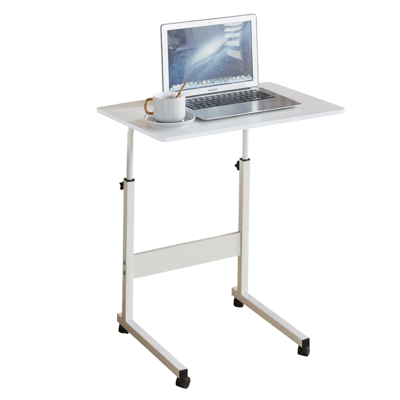 Casa si Gradina - Mobilier - Mobilier copii - Mobilier camera copiilor - Reglabil masa PC cu roti, alba, JUSTUS - Infinity.ro