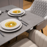 Casa si Gradina - Mobilier - Mese si birouri - Mese bucatarie si dining - Masa de sufragerie, marmura gri/neagra, 160x80 cm, FLORENC TIP 2 - Infinity.ro