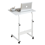 Casa si Gradina - Mobilier - Mobilier copii - Mobilier camera copiilor - Reglabil masa PC cu roti, alba, JUSTUS - Infinity.ro